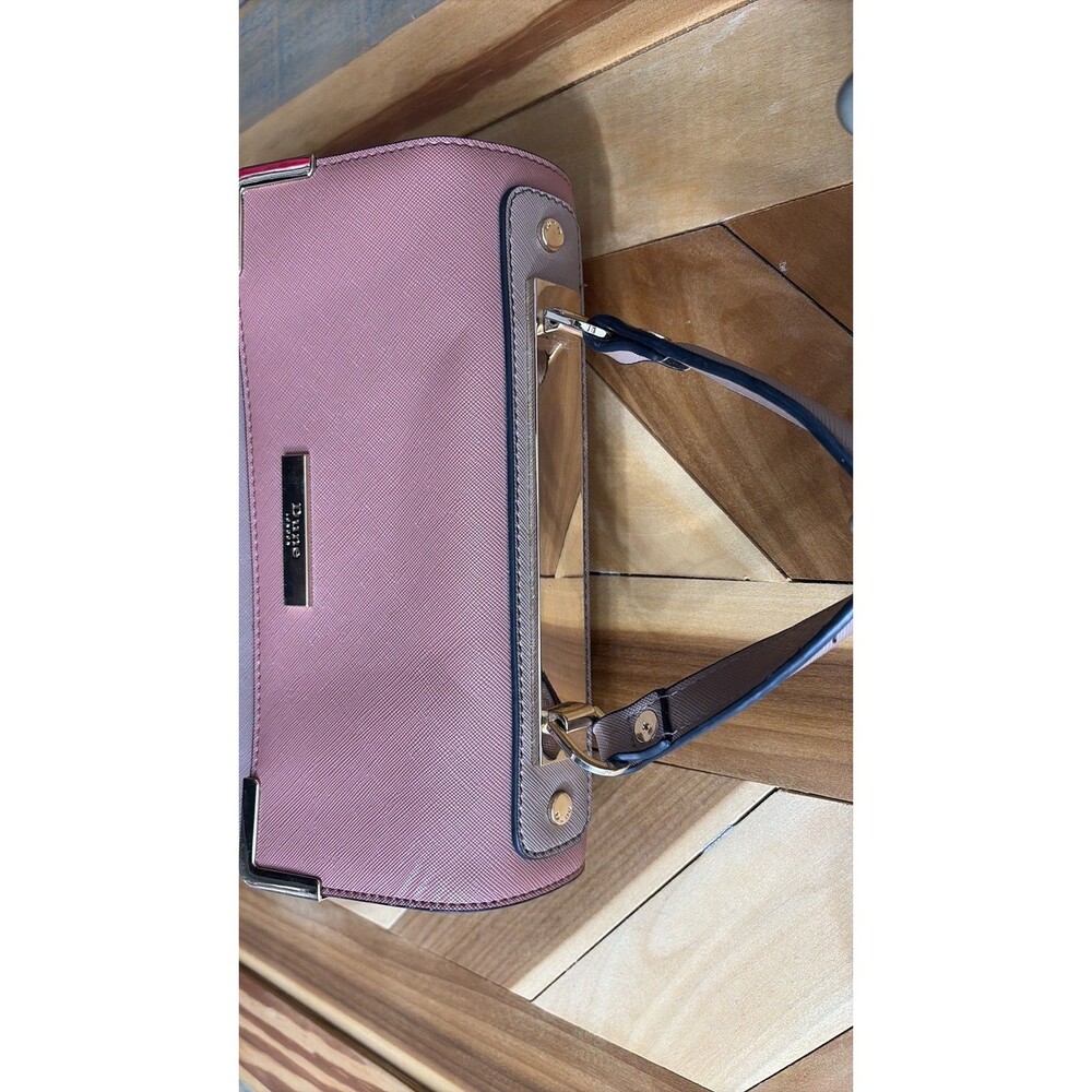 Dune London Saffiano Texture Two-Tone Satchel Bag 9.5”x4.5” 8” Height - Picture 7 of 9